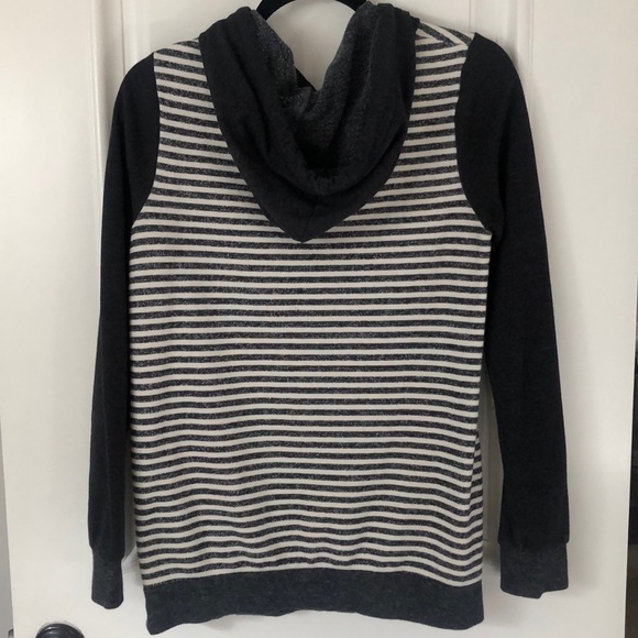 Volclme Striped Hooded Sweatshirt - Picture 2 of 3